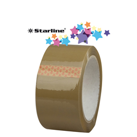 Nastro adesivo - ppl - 50 mm x 66 mt - color avana - starline