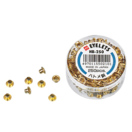 Occhielli ottonati per occhiellatrice - diametro 5 mm - oro - lebez - conf. 250 pezzi