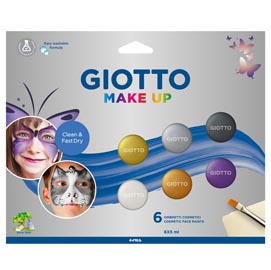 Ombretti make up colori metal - cremosi - giotto - conf. 6 colori