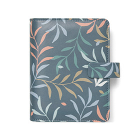 Organiser botanical - f.to pocket 146 x 128 x 36 mm - con cinturino - blu - filofax