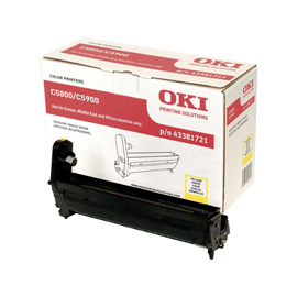Oki - tamburo - giallo - c5800/c5900 - 43381721 - 20.000 pag
