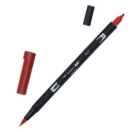 Pennarello dual brush 837 - wine red- tombow