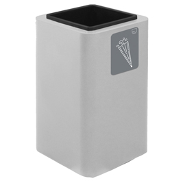 Portaombrelli cubo - 38 x 38 x 65 cm - acciaio - bianco - stilcasa