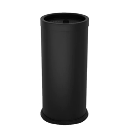 Posacenere autoestinguente coperto da terra -  diametro 31 cm -  h 72 cm - nero - stilcasa