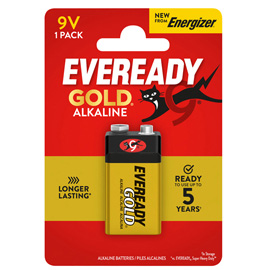 Pila transistor - 9v - eveready gold- alcalina - energizer - blister 1 pezzo