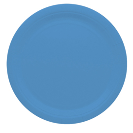 Piatti piani ecocolor - Ø24cm - biodegradabile - turchese - big party - conf. 25 pezzi