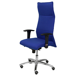 Poltrona direzionale albacete - con braccioli regolabili e schienale alto - blu - piqueras y crespo