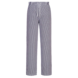 Pantaloni cuoco bromley - taglia m - quadretti neri - portwest