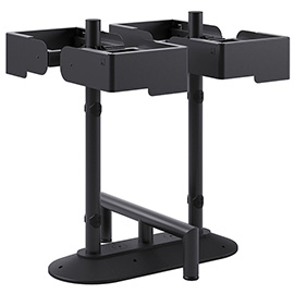 Portarifiuti modula - da terra - con reggisacco - quadruplo - 85 x 78 x 97,5 cm - 90+90+90+90 l - antracite - stilcasa