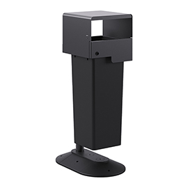 Portarifiuti modula - da terra - coperto - con contenitore - 35 x 60 x 107,5 cm - 53 l - antracite - stilcasa