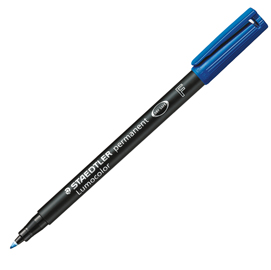 Pennarello lumocolor permanent 318 - punta 0,6mm - blu  - staedtler