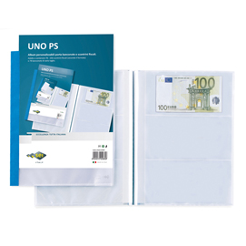 Porta scontrini e banconote uno ps - 21x29.7 cm - blu - sei rota