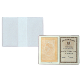 Porta carta identità - pvc - 15,5x11 cm - trasparente - sei rota - conf. 100 pezzi