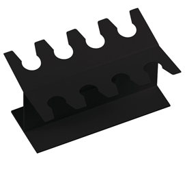 Portatimbri lineare - metallo - 8 posti - nero - lebez