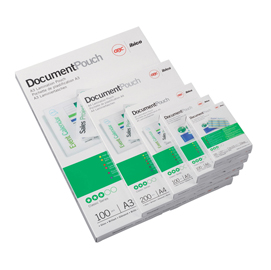 Pouches - luggage card con asola sul lato corto - 64x108 mm - 2x125 micron - gbc - scatola 100 pezzi