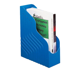 Portariviste magazine rack jumbo - 25x32 cm - dorso 10 cm - blu - rexel