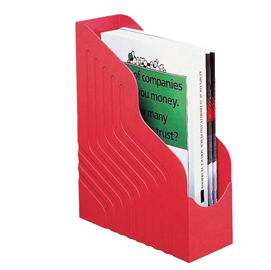 Portariviste magazine rack jumbo - 25x32 cm - dorso 10 cm - rosso - rexel