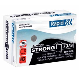 Punti rapid super strong - 73/8 - acciaio zincato - metallo - rapid - conf. 5000 pezzi