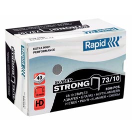 Punti rapid super strong - 73/10 - acciaio zincato - metallo - rapid - conf. 5000 pezzi