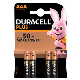 Pile mini stilo aaa plus mn2400 - duracell - blister 4 pezzi