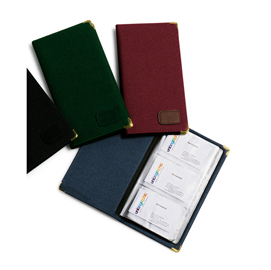 Portabiglietti da visita - 23x12 cm - tessuto - nero - niji italiana