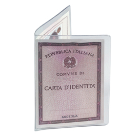 Porta carta d'identità - pvc - 16x11,5 cm - trasparente - favorit - conf. 50 pezzi