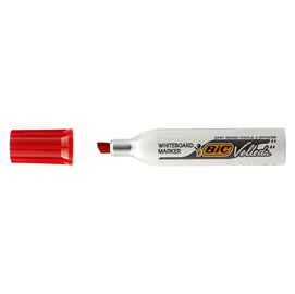 Pennarello whiteboard marker velleda 1781 - punta a scalpello da 3,2 a 5,5mm - rosso  - bic