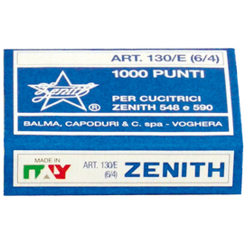 Punti zenith 130/e s100 - 6/4 - acciaio naturale - metallo - zenith - conf. 1000 pezzi