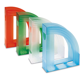 Portariviste e803 - 24,5x30 cm - dorso 7,5 cm - trasparente azzurro - fellowes