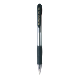 Penna a sfera a scatto supergrip  - punta media 1,0mm - nero - pilot