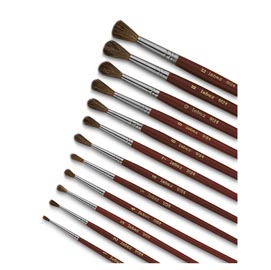 Pennello punta tonda serie 9124 - punta tonda - pelo pony - n.9 - lebez