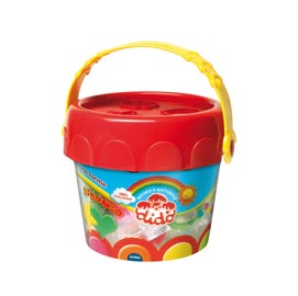 Pasta modellabile didò medio - didò - secchiello 6 salsicciotti con attrezzi