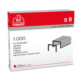 Punti s9 - 23/9 - acciaio - metallo - romeo maestri - conf. 1000 pezzi