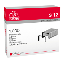 Punti s12 - 23/12 - acciaio - metallo - romeo maestri - conf. 1000 pezzi