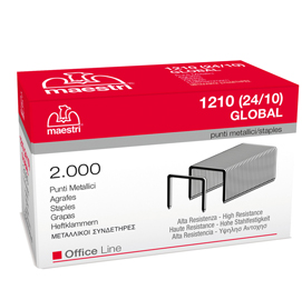 Punti eurostaples 1210 global - 24/10 - metallo - romeo maestri - conf. 2000 pezzi