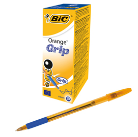 Penna a sfera orange grip - punta 0,8mm - blu  - bic - conf.20 pezzi