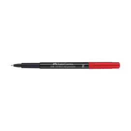 Pennarello multimark universale permanente con gomma - punta media 1,0mm - rosso - faber castell