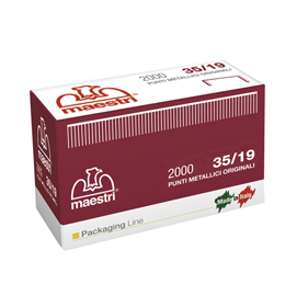 Punti 35/19 per romabox - rame - altezza 19 mm - romeo maestri - scatola da 2000 pezzi