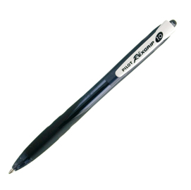 Penna a sfera a scatto rexgrip begreen - punta 1,0mm - nero - pilot