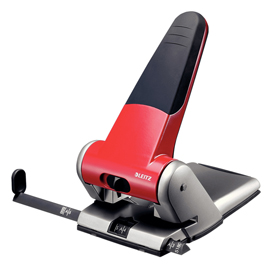Perforatore 5180 - passo 8 cm - massimo 65 fogli - 2 fori - rosso - leitz
