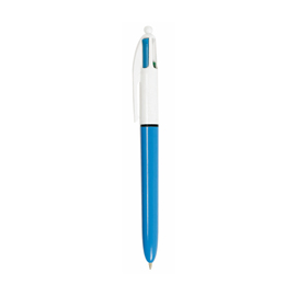 Penna a sfera a scatto  multifunzione  4 colours classic  - punta 1,0mm - nero, blu, rosso, verde - bic -  conf. 12 pezzi