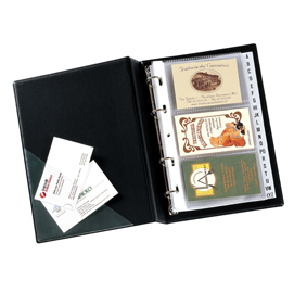 Portabiglietti minivisita mc 25 - 16x20,5 cm - 240 biglietti - nero - sei rota