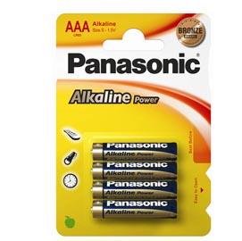 Pile ministilo aaa - 1,5v - alcalina - panasonic - blister 4 pezzi