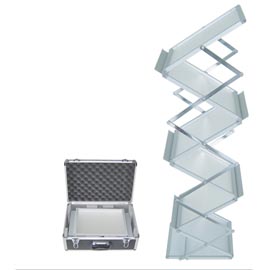 Portadepliant ripiegabile zac - 5 ripiani a4 - studio t