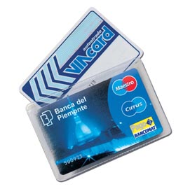 Portacard cristalcard - per 2 tessere - 9,7x6,3 cm - alplast - conf. 100 pezzi