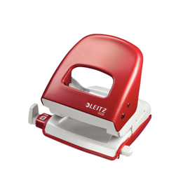 Perforatore 5008 - passo 8 cm - massimo 30 fogli - 2 fori - rosso - leitz