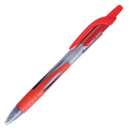Penna a sfera a scatto super - rosso - punta 1,0 - faber castell