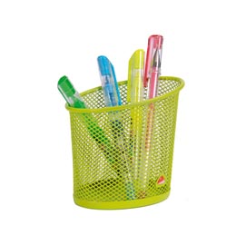 Portapenne mesh - rete metallica - 10,5x7,3x10,3 cm - verde - alba