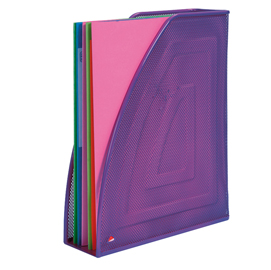 Portariviste mesh - rete metallica - 26x8x33,5 cm - viola - alba