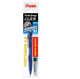 Portamine twist erase clik - 0,50mm + 12 mine - pentel
